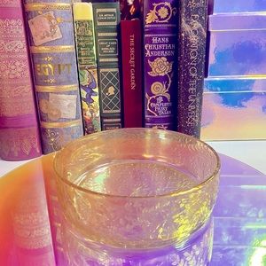 Vintage Amber/Marigold Iridescent Carnival Glass Bowl